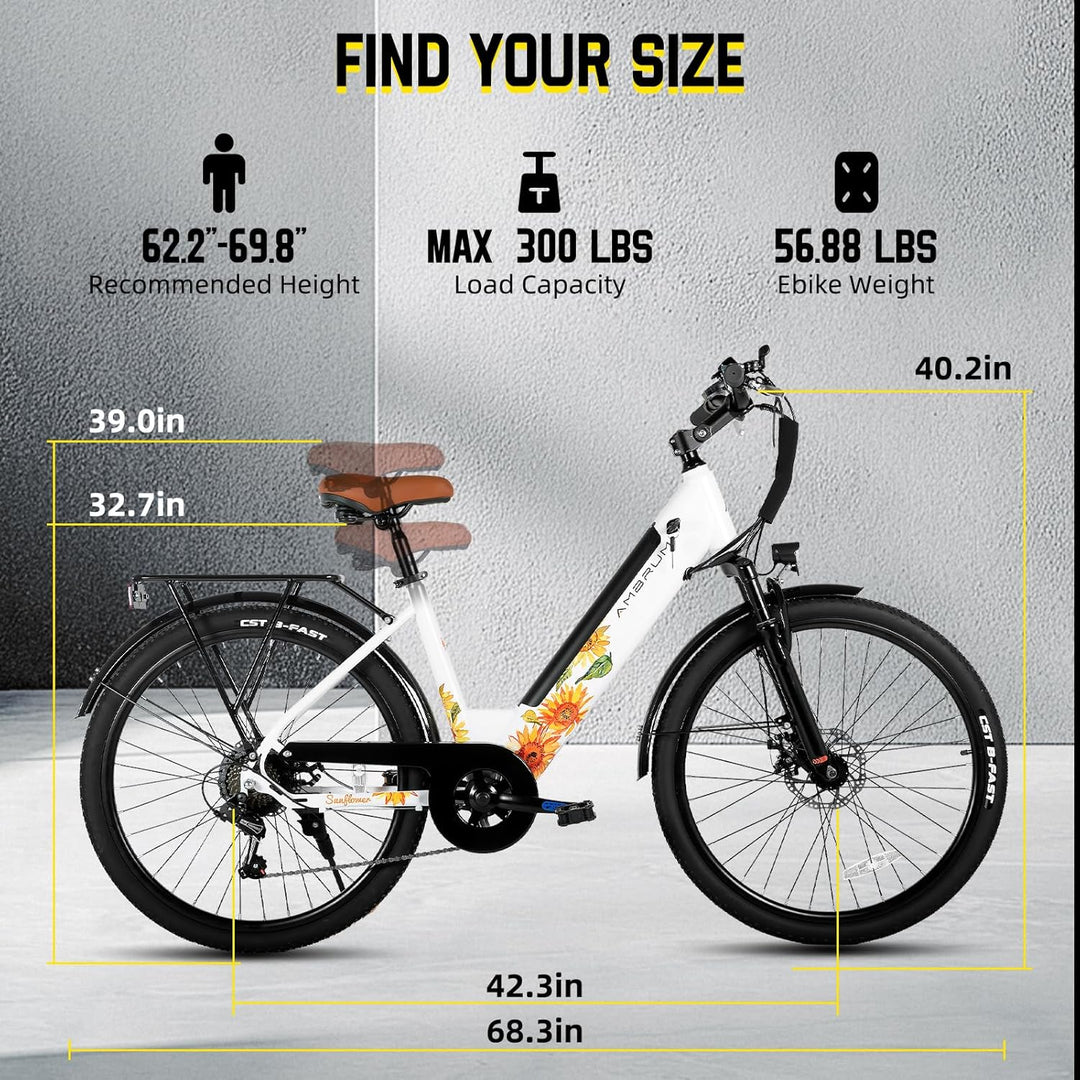 JOYSTAR 26 Inch Electric Bike for Adults & Teenagers JOYSTAR