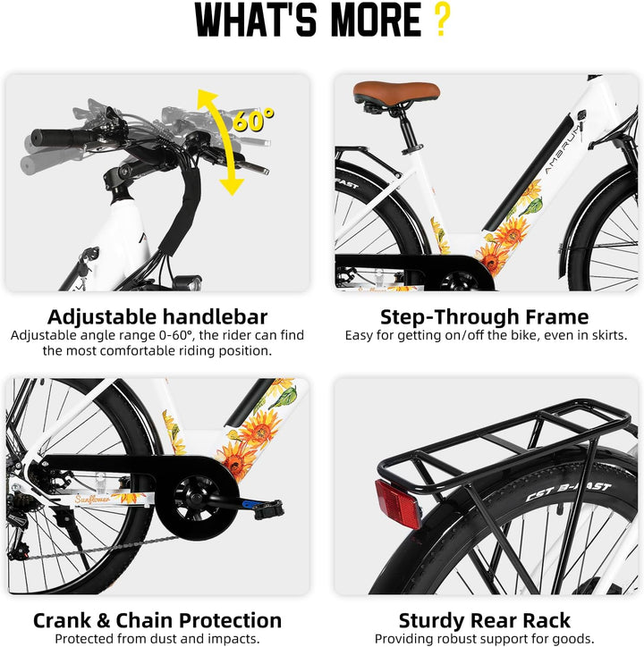 JOYSTAR 26 Inch Electric Bike for Adults & Teenagers JOYSTAR