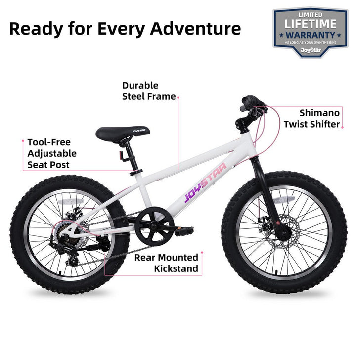 JOYSTAR 20" Fat Tire Kids Mountain Bike JOYSTAR