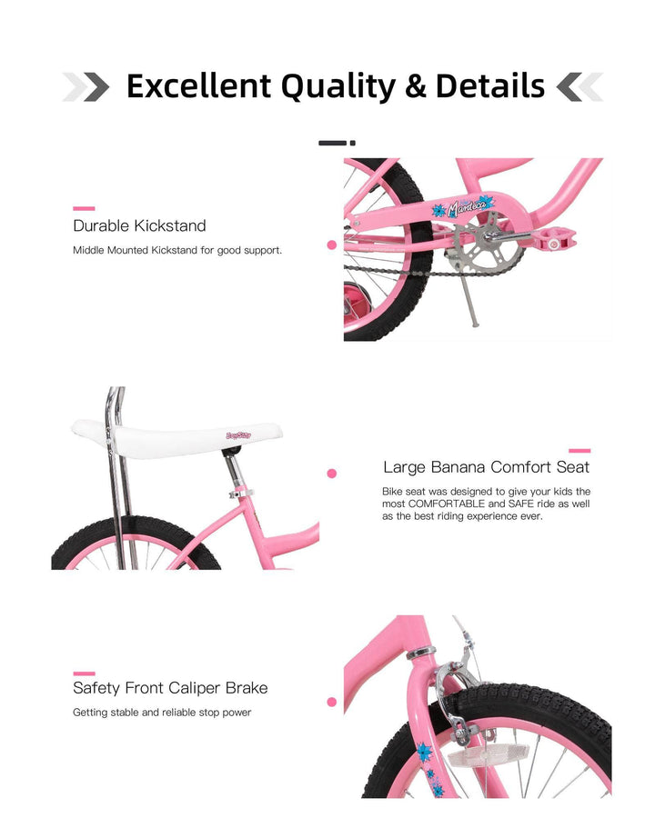 JOYSTAR Manteca 20" Banana Seat Girls Bike - JOYSTARBIKE