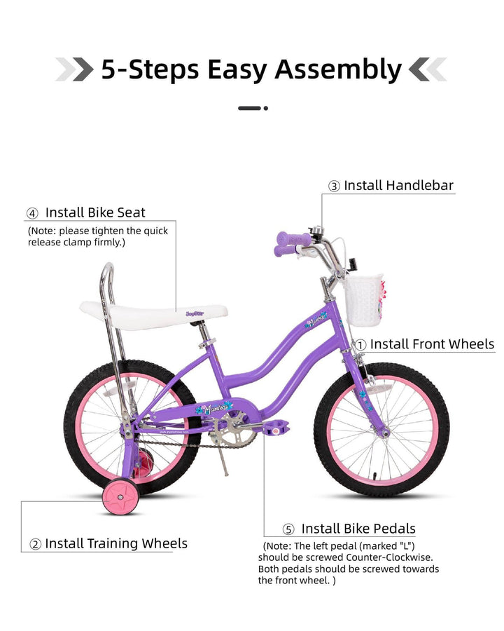 JOYSTAR Manteca 20" Banana Seat Girls Bike - JOYSTARBIKE